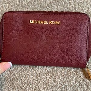 Michael Kors wine colored wallet